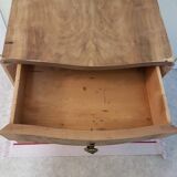 former raw wood with 2 baroque style drawers bedside