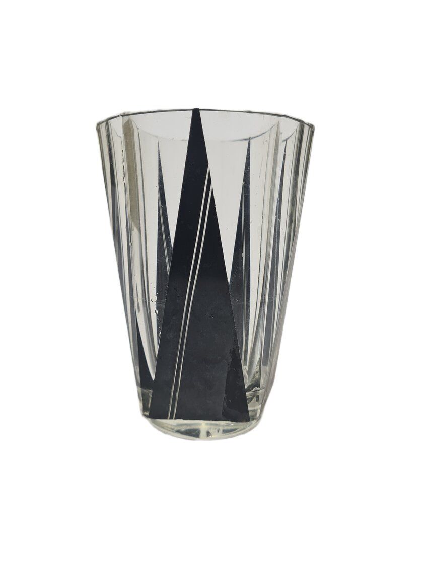 Art Deco glass carafe from Karel Palda, Czechoslovakia, 1930s
