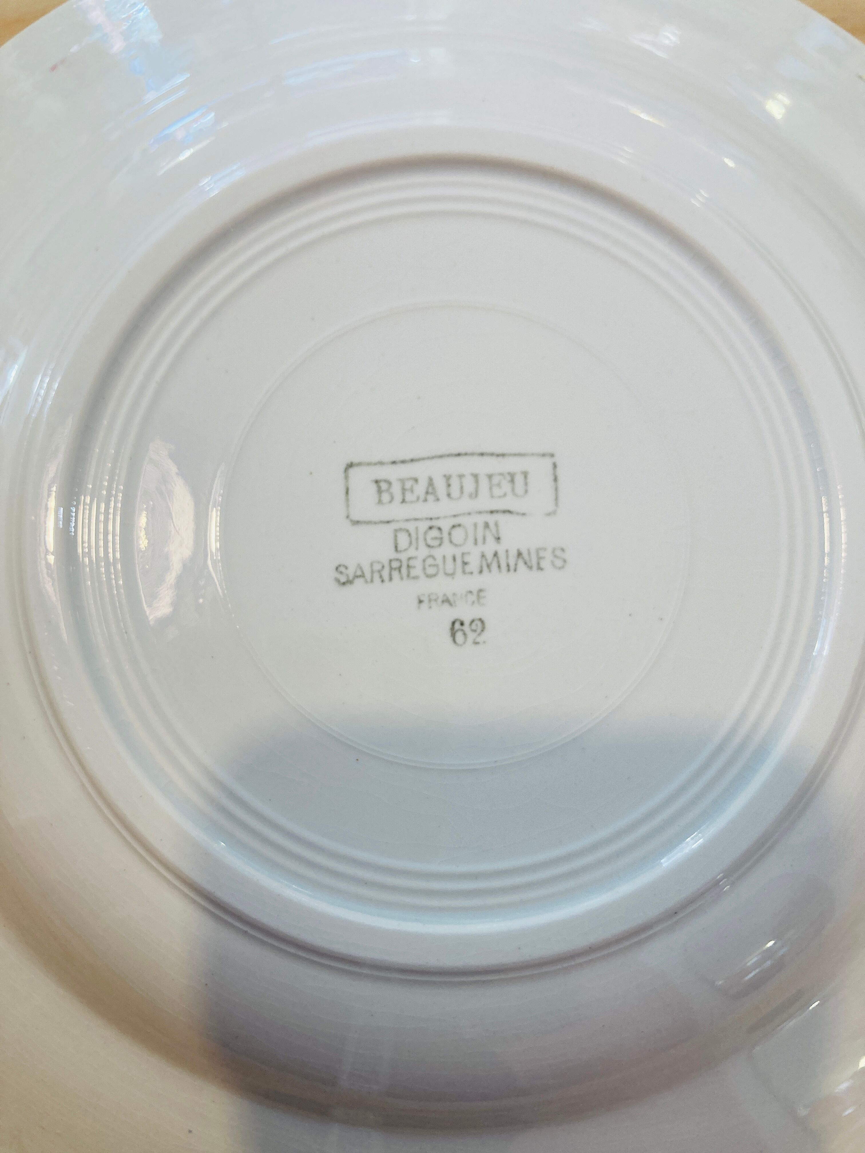 6 plates Beaujeu Digoin Sarreguemines