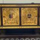 Important buffet / enfilade Art Deco period in polychrome engraved glass.