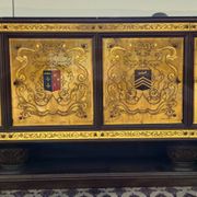 Enfilade époque Art Déco en verre gravé polychrome