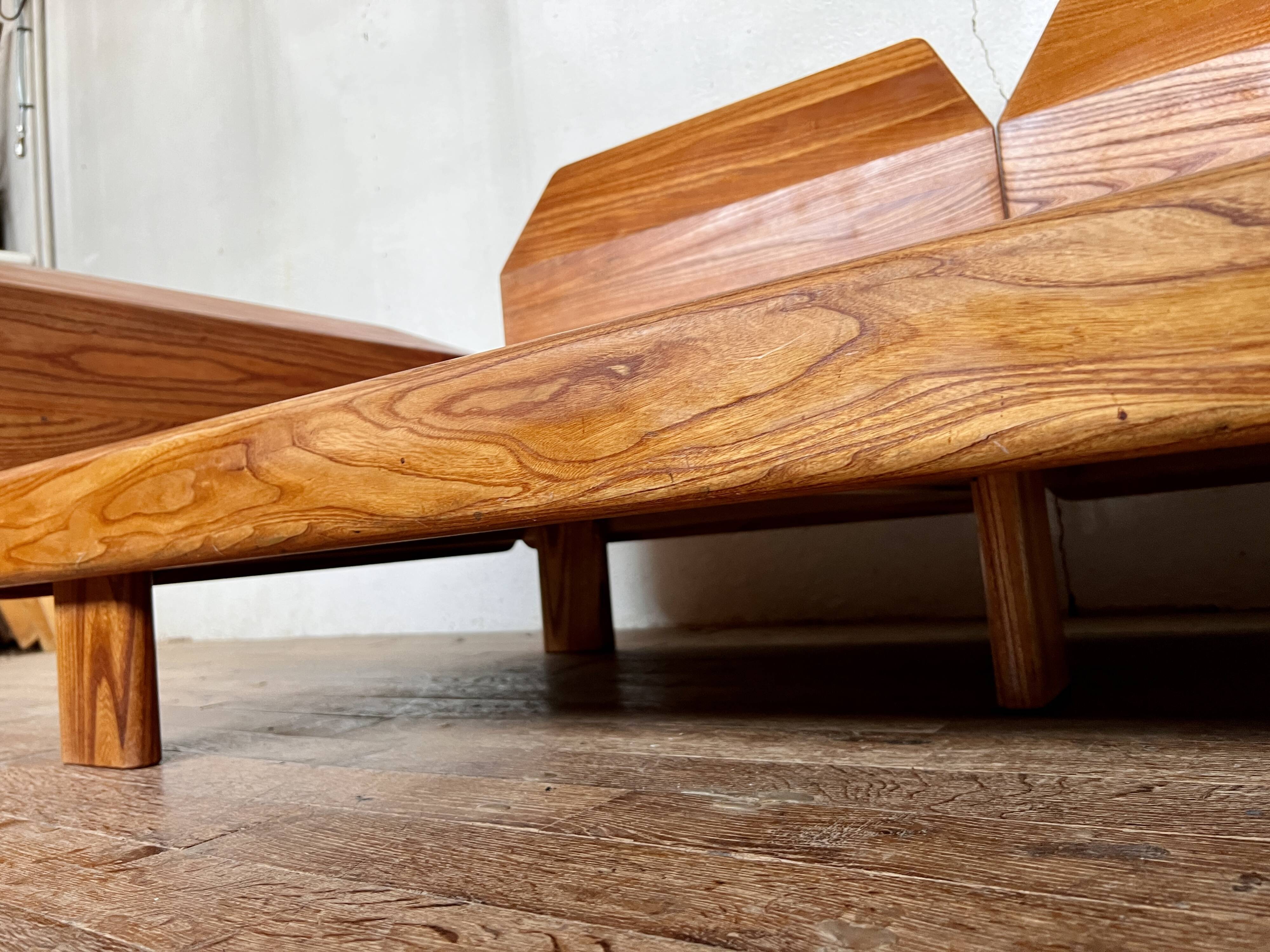Canape seltz orme et cuir design 1960