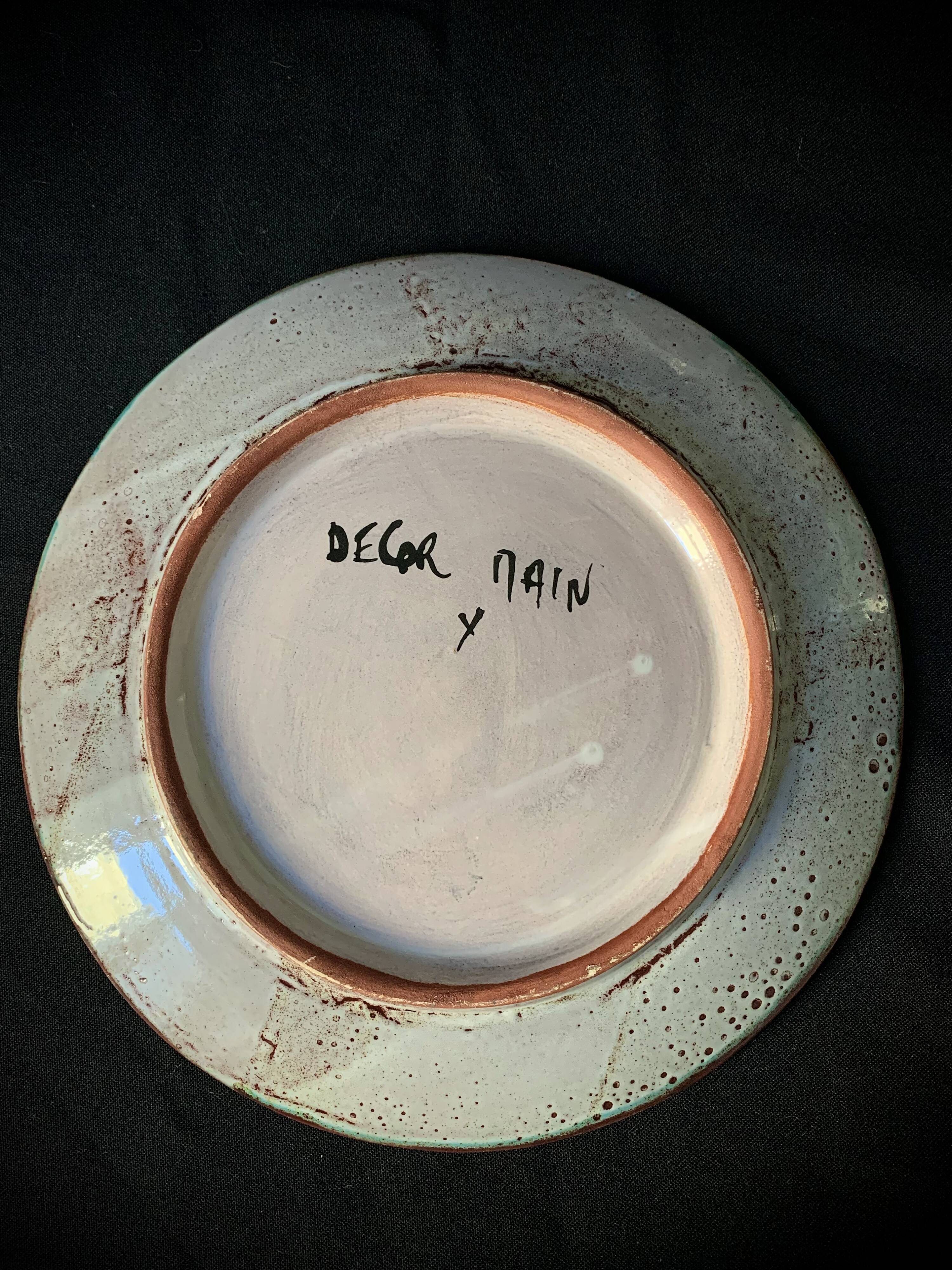 5 assiettes plates Vallauris