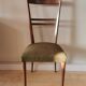 Lot of 6 Italian oak chairs from the 60s
