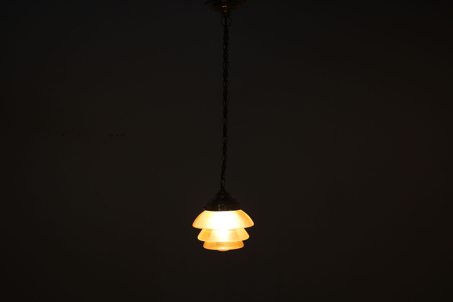 Art deco brass pendant lamp ,1930