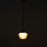 Suspensions en verre et laiton Art Déco, 1930