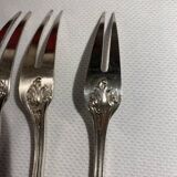 10 snail forks, rocaille model, Ercuis brand