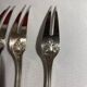 10 snail forks, rocaille model, Ercuis brand