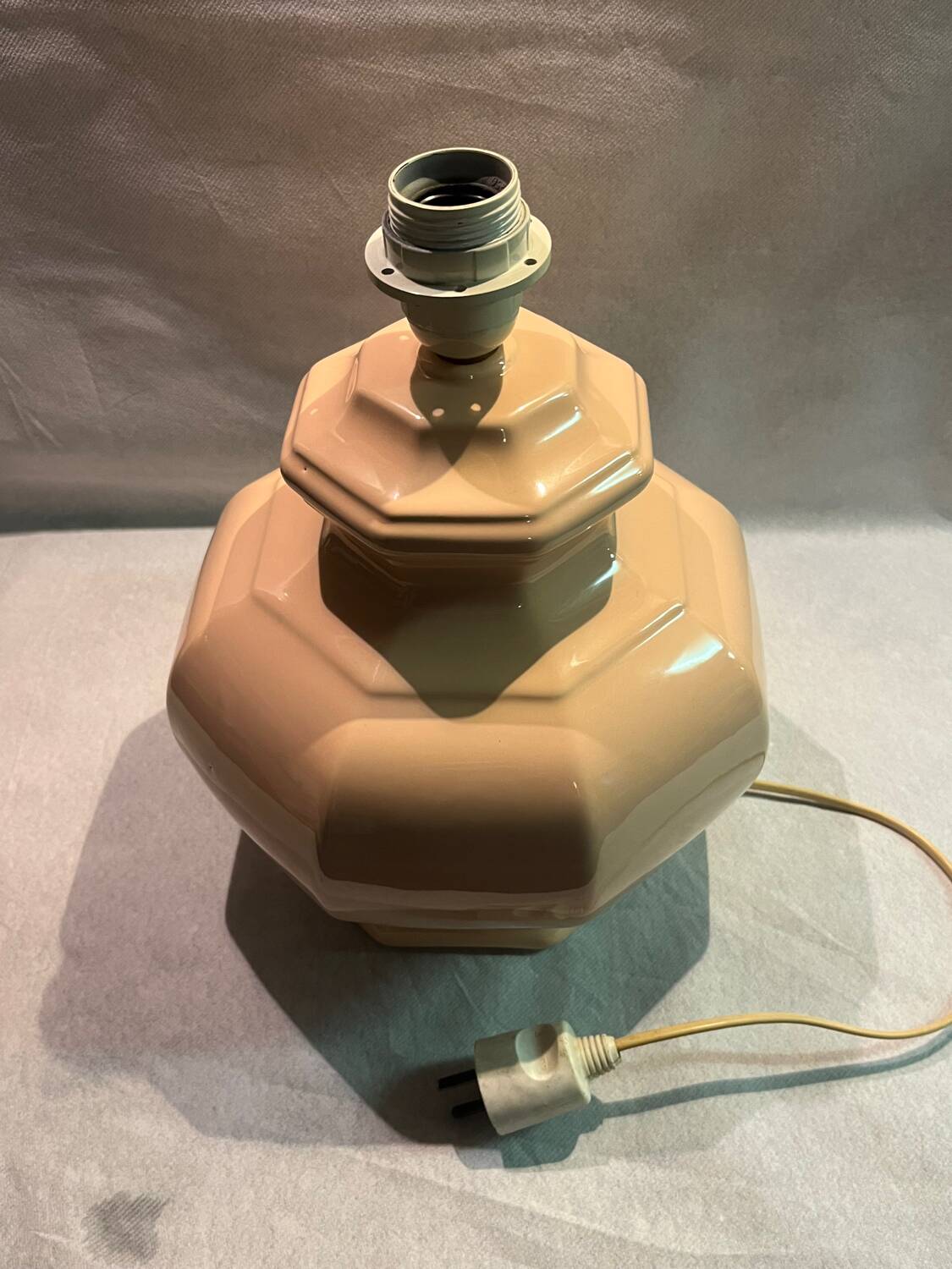 Pale pink ceramic lamp base