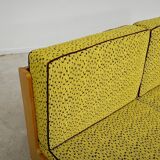 Banquette Daybed jaune vif par Drevotvar, ex Tchécoslovaquie 1960