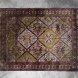 Vintage handwoven Turkmen Ersari oriental rug, 1950s.