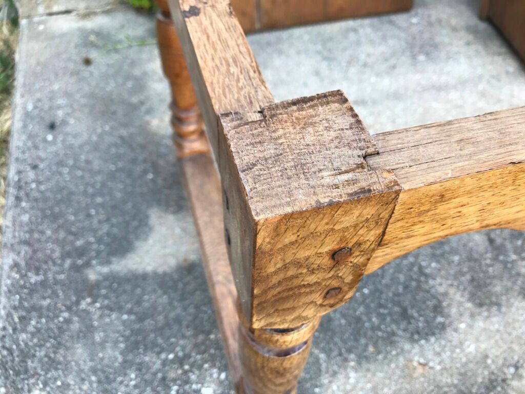 Old maie in solid oak