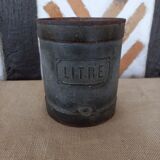 Old metal fishmonger measure box