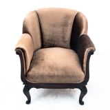 Paire de fauteuils anciens, europe du nord, vers 1890. après restauration.