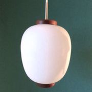 Suspension en opaline de Bent Karlby, Danemark, 1950