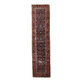 Tapis couloir persan Bakshaish antique fait main 97 cm x 375 cm années 1880