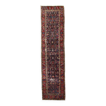 Handmade antique Persian Bakshaish runner 97cm x 375cm 1880s