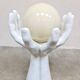 Vintage rare ceramic hand shaped table lamp