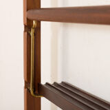 Ergo Wall Unit in teak with 6 shelves and a cabinet by John Texmon for Blindheim Møbelfabrikk