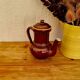 Cafetière en céramique marron vintage