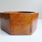 Plat en teck, octogonal, années 1960