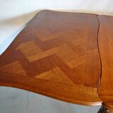 Extendable rectangular table Regency style in solid oak