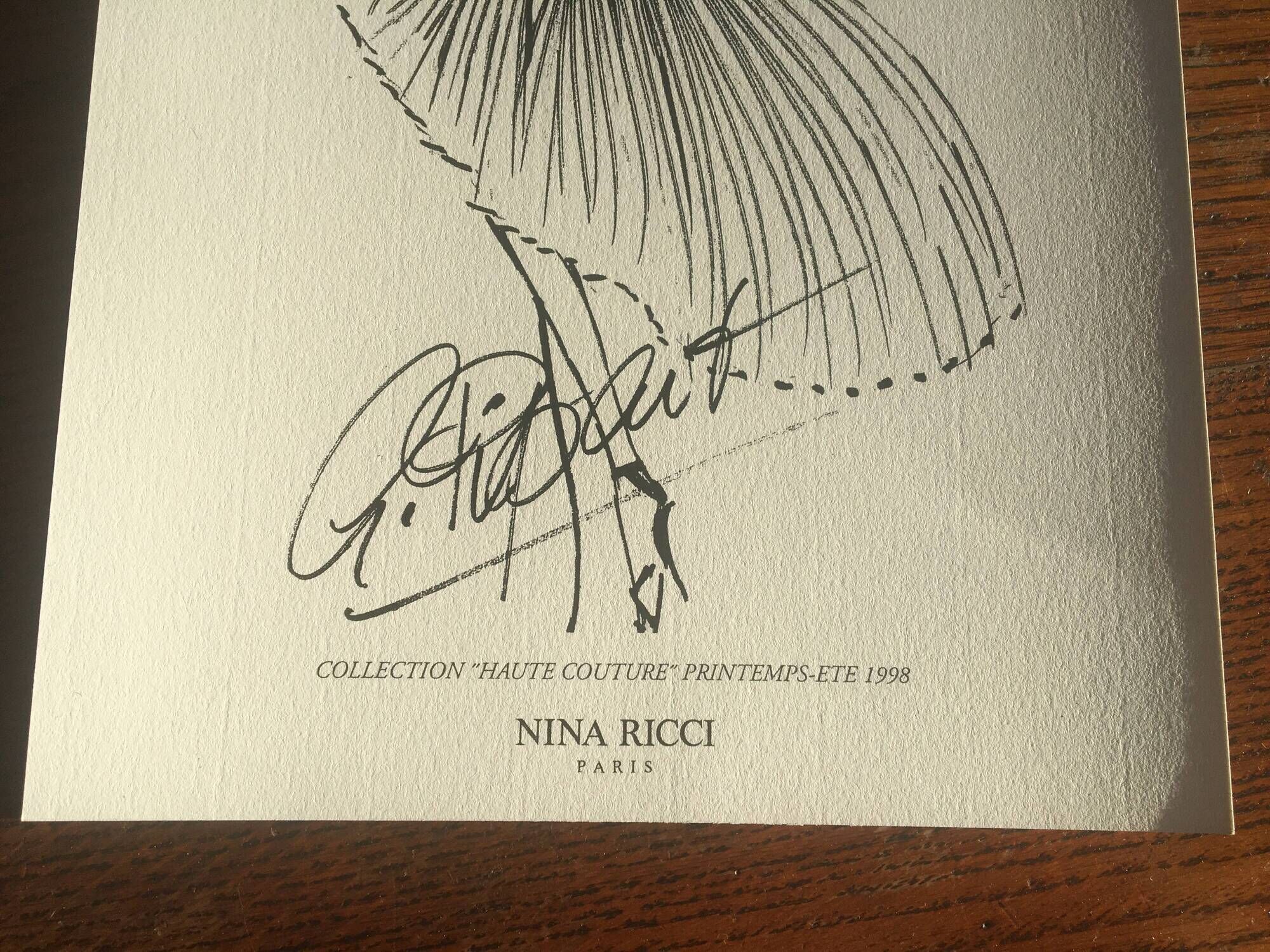 Fashion illustration Nina Ricci of the 90s