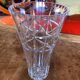 Large chiseled crystal vase