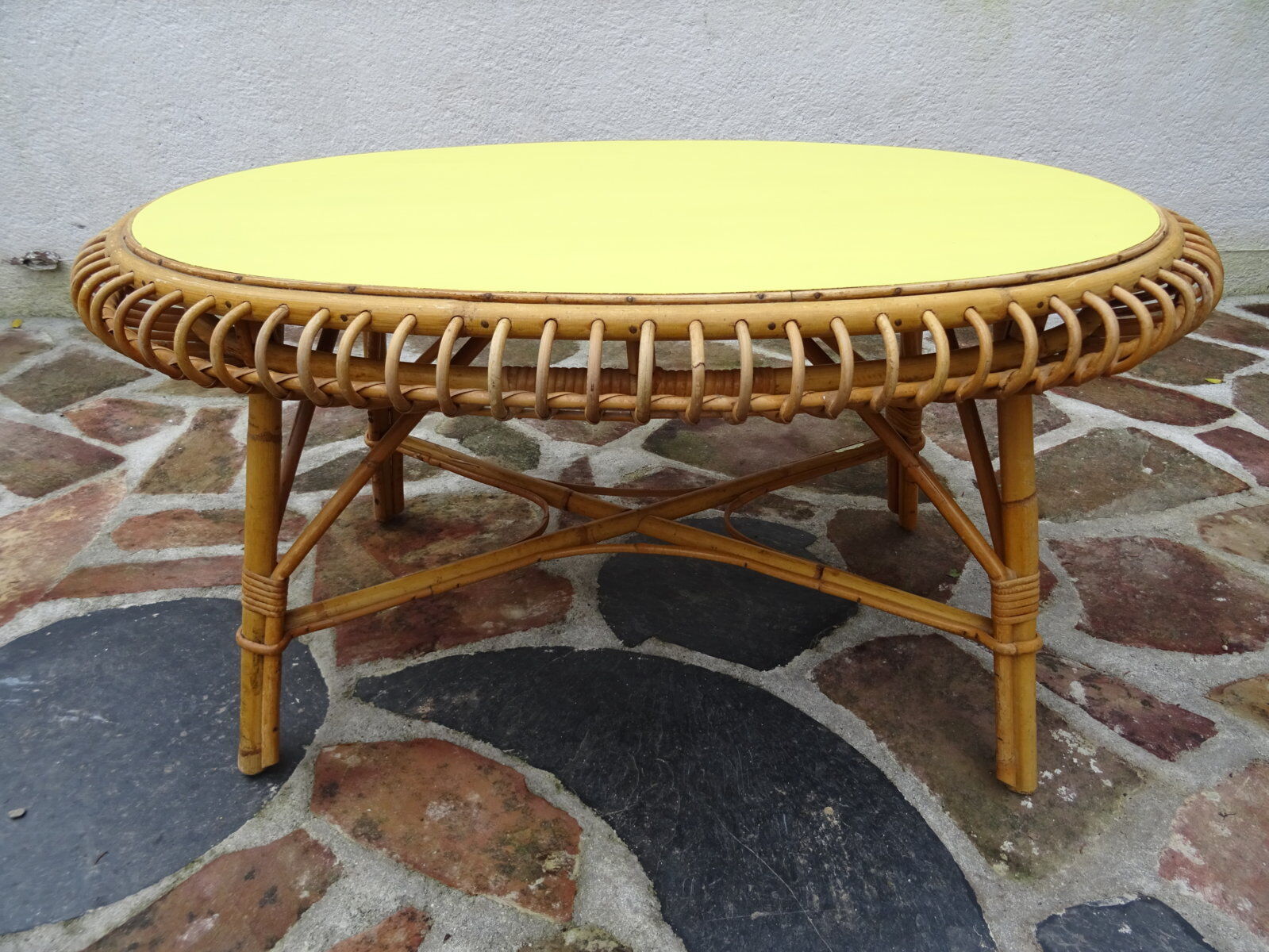Sun rattan coffee table