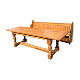 Wooden table and bench
