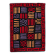 Tapis vintage tissé à plat, motif ethnique. Dimensions : 236 x 170 cm.