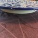 Blue flat plate dessert service