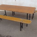 Brewery folding table & 2 benches