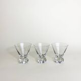 Trio of Minimalist Glasses with Rounded Base