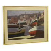 Signed Italian seascape painting from the 20th century