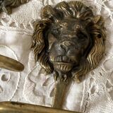 Brass lion head hooks