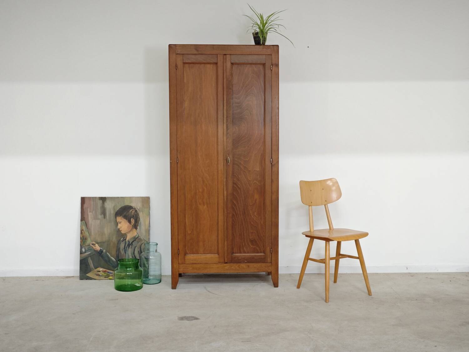 Parisian wooden wardrobe in country style