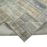 Hand-knotted oriental vintage 175 cm x 245 cm grey patchwork carpet