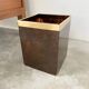 Tortoiseshell, resin and brass trash can from the 50s