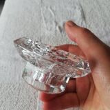 Set of two crystal candle holders in different shapes