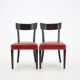 Chaises de salle à manger en cuir rouge des années 1950 pour UP Tchécoslovaquie, Ensemble de 4
