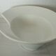 Plat a barbe barbier en faience blanche bordeaux veillard 19 eme