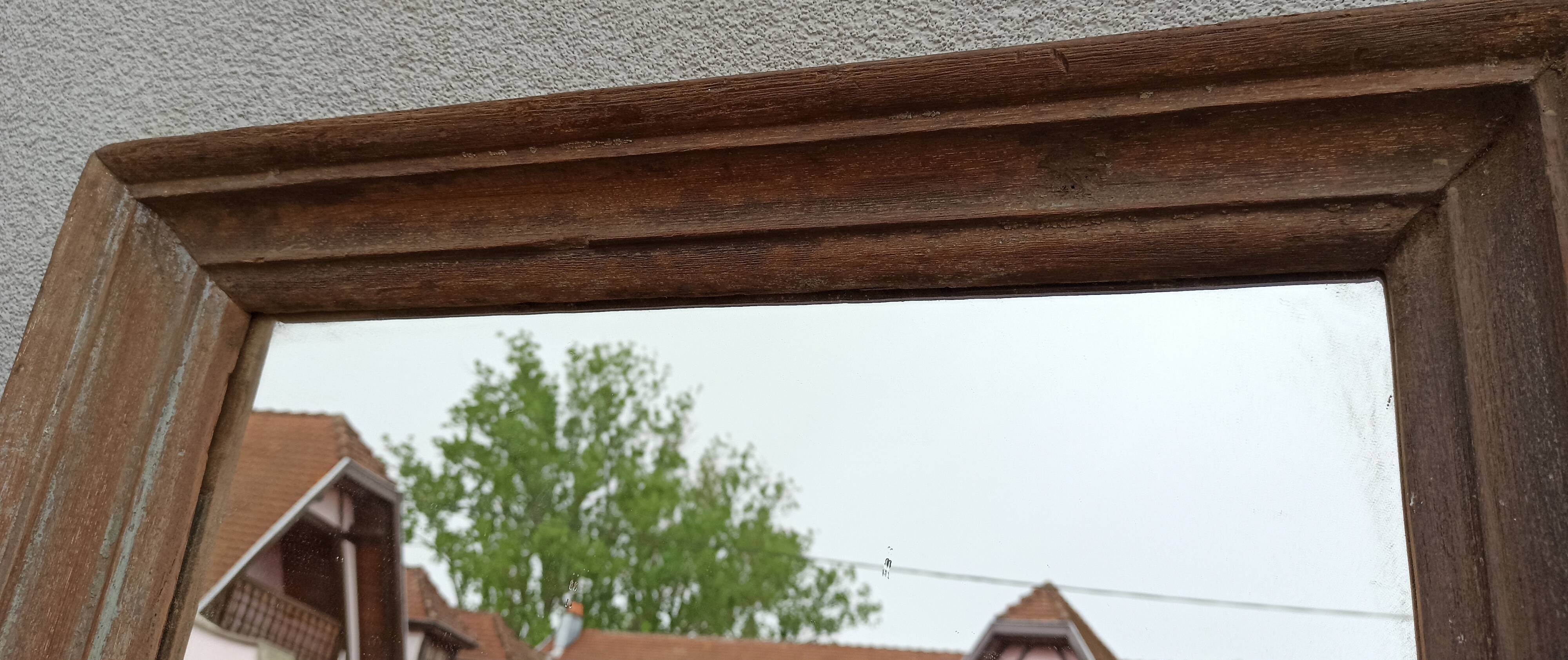 Antique wooden mirror