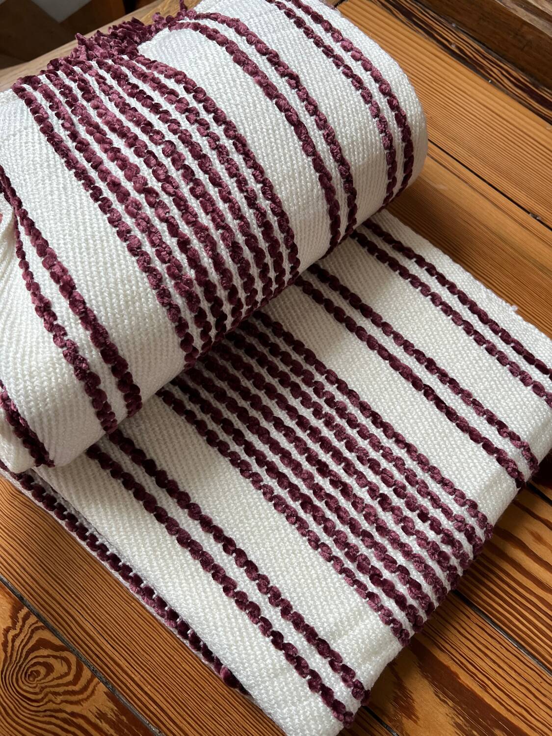 Bohemian ethnic fringed plaid