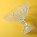 Pressed Glass Pedestal Bowl: Cibulak Pavel Panek Design / 1974