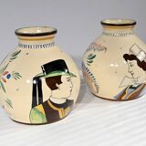 Pair of Earthenware Vases, Henriot Quimper – Mid 20th Century