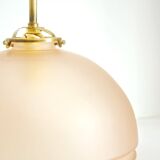 Salmon pink glass hanging