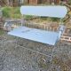 Banc de jardin ancien en fer forgé massif
