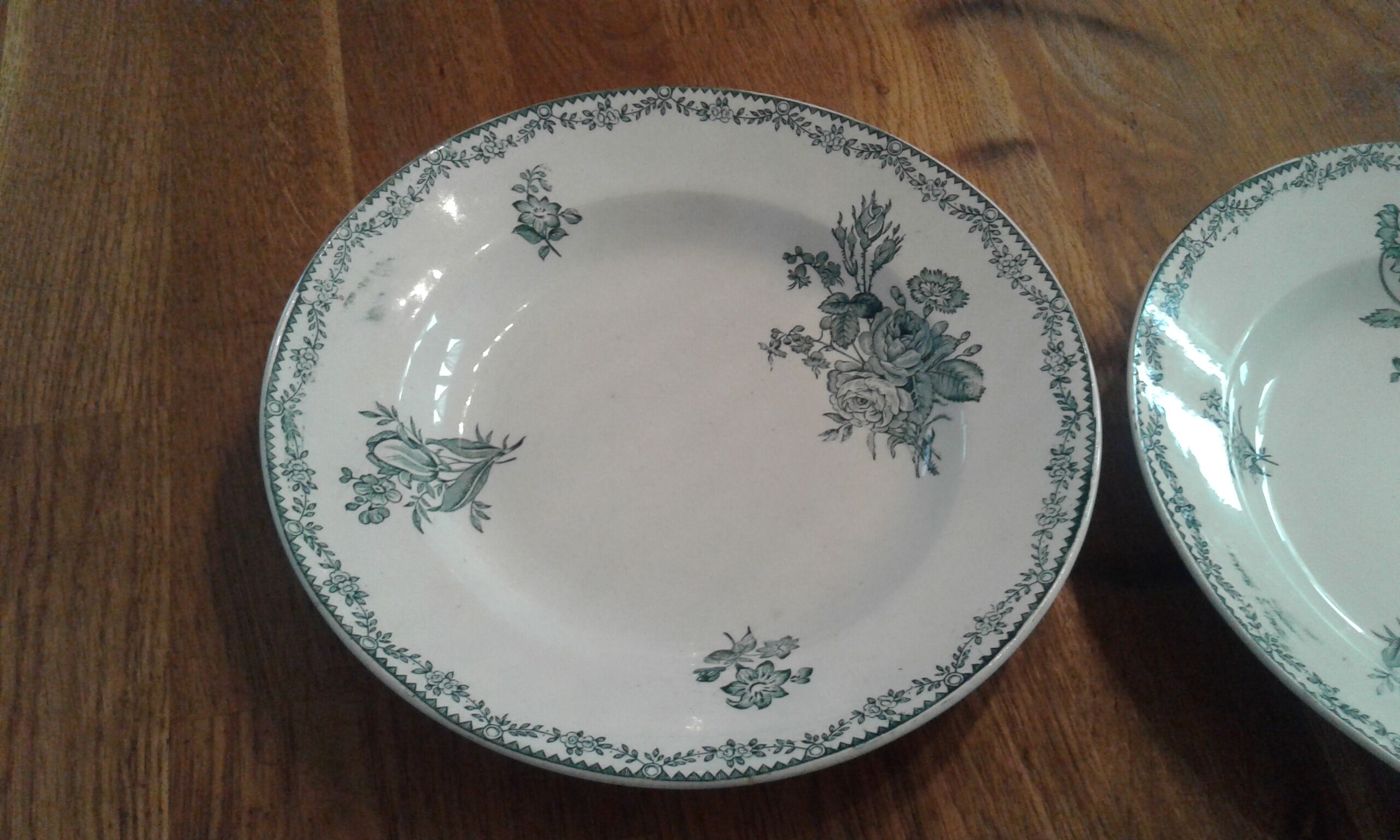 2 hollow plates. iron land . model bouquet