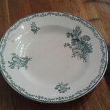 2 assiettes creuse . terre de fer . model bouquet